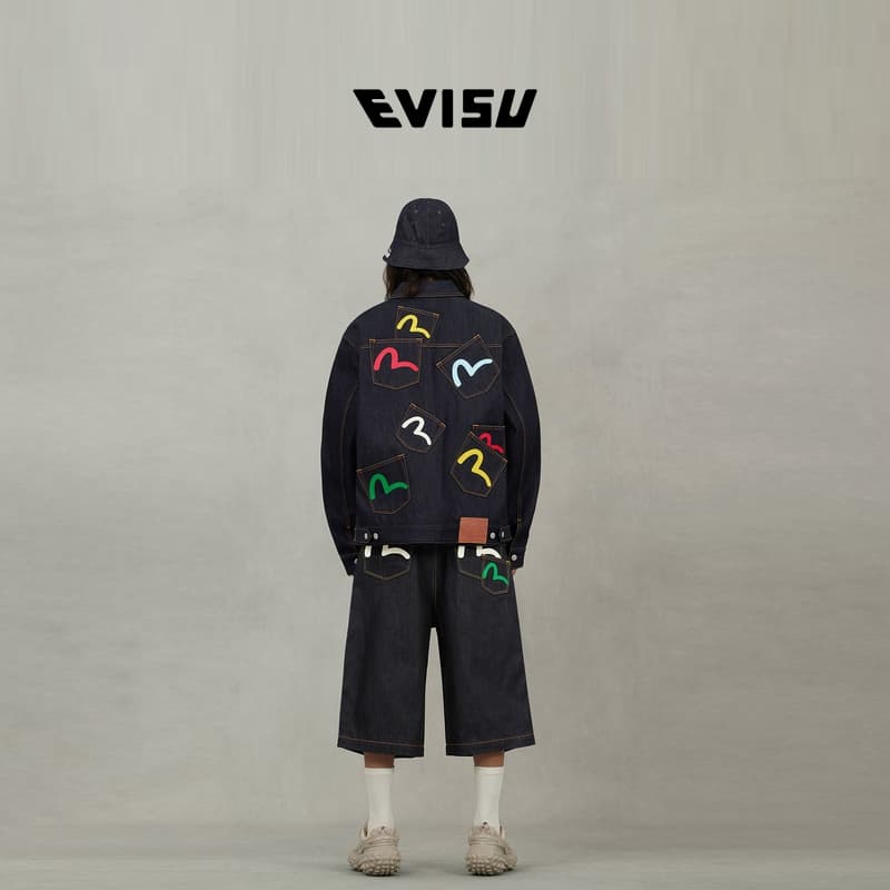 Джинсовые шорты EVISU 2025 Fall Джинсовые шорты Мужские - изображение 2