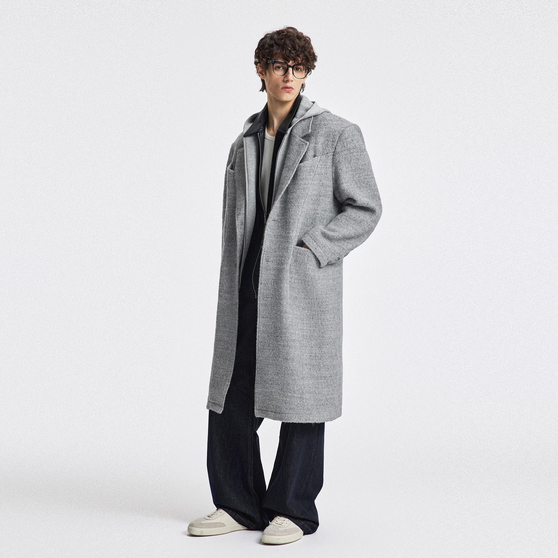 Пальто Bodydream Men's Gray Coat Bodydream Мужское Серое Пальто - изображение 7