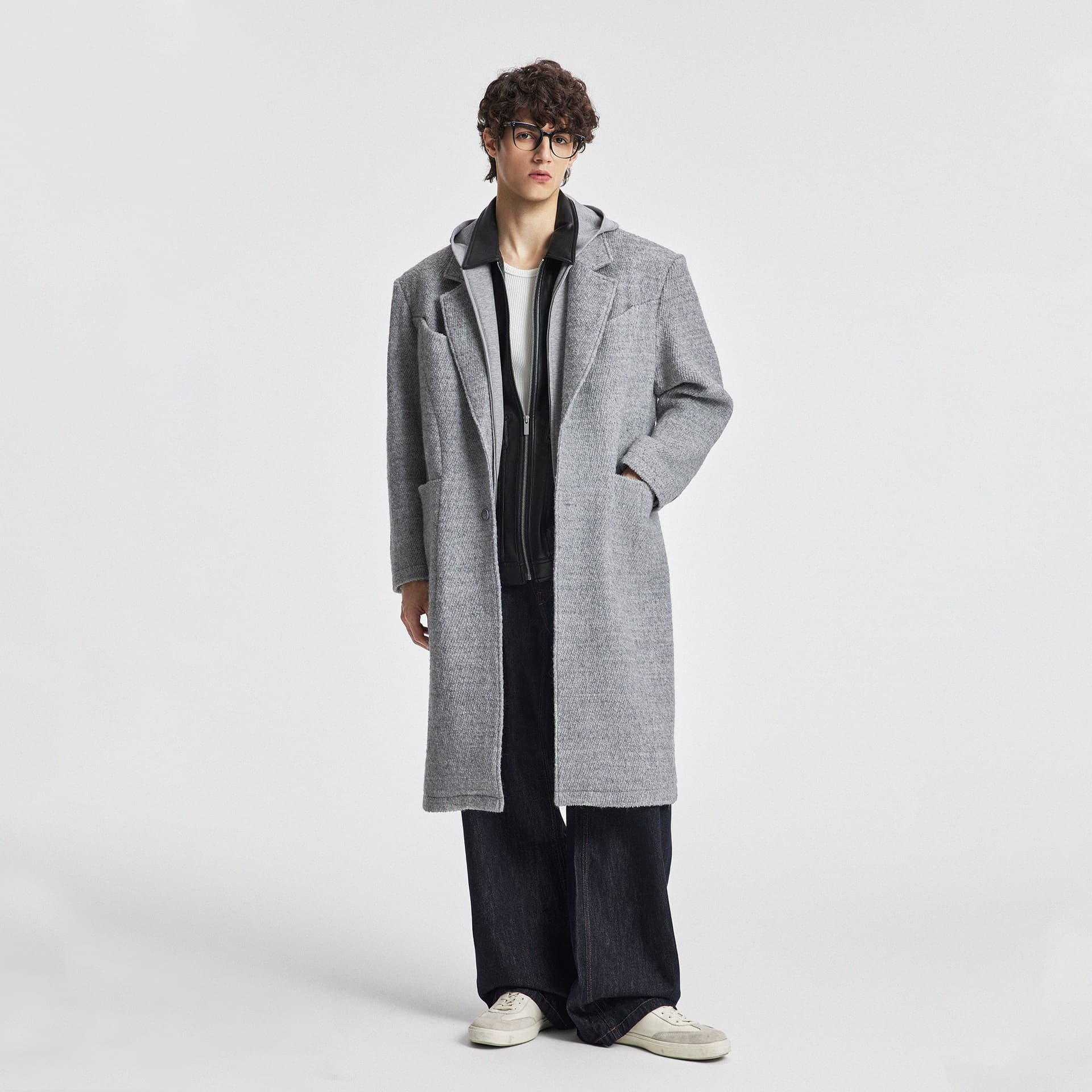 Пальто Bodydream Men's Gray Coat Bodydream Мужское Серое Пальто - изображение 5