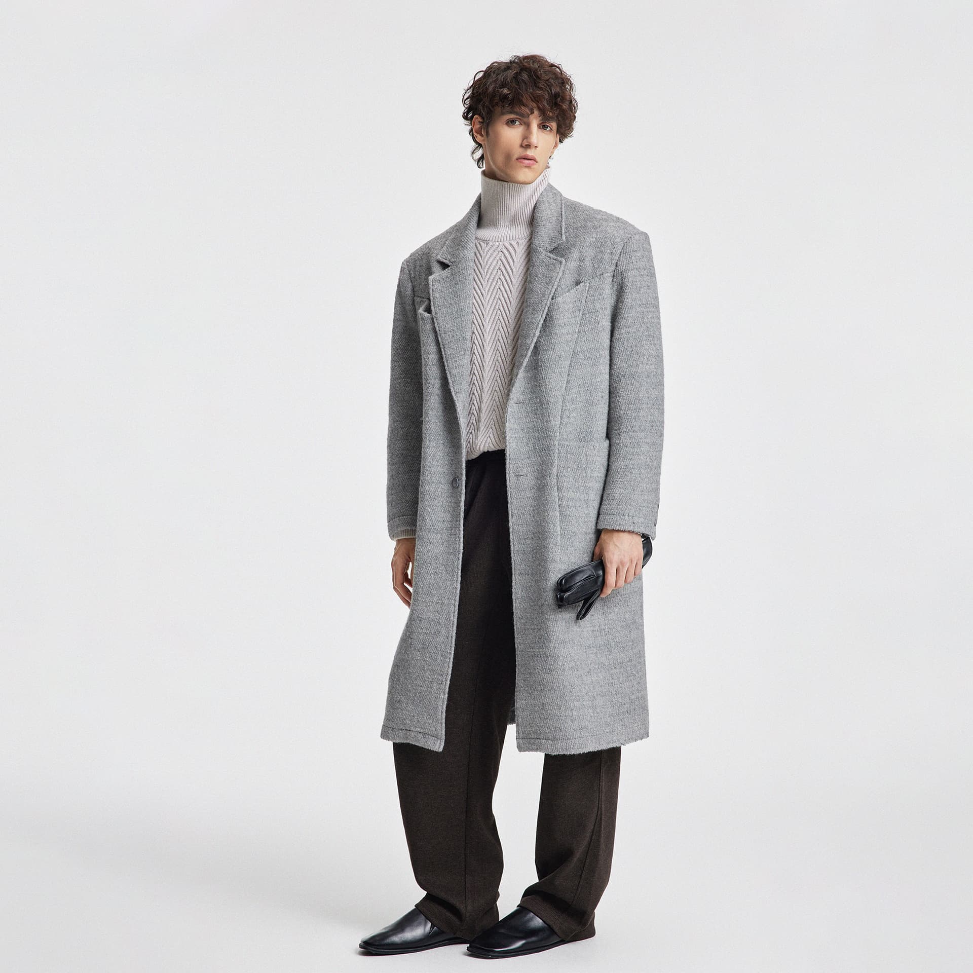 Пальто Bodydream Men's Gray Coat Bodydream Мужское Серое Пальто - изображение 4