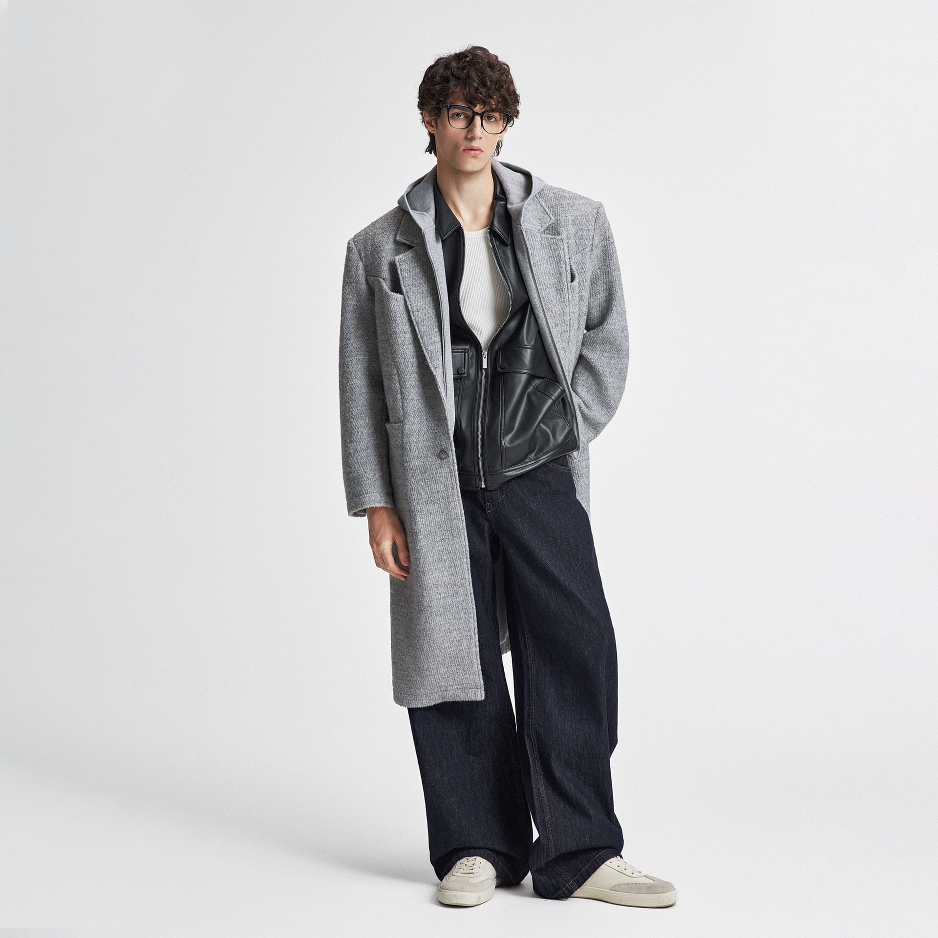 Пальто Bodydream Men's Gray Coat Bodydream Мужское Серое Пальто - изображение 6