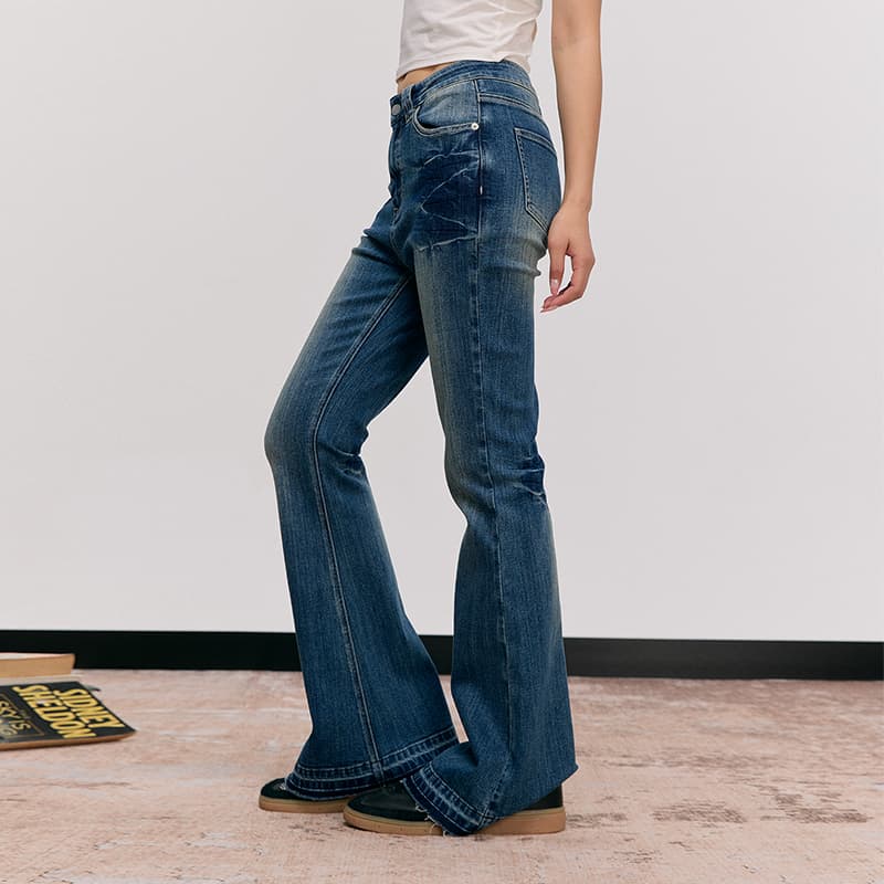Джинсы HEYABC Blue Bootcut Women's Jeans - изображение 4