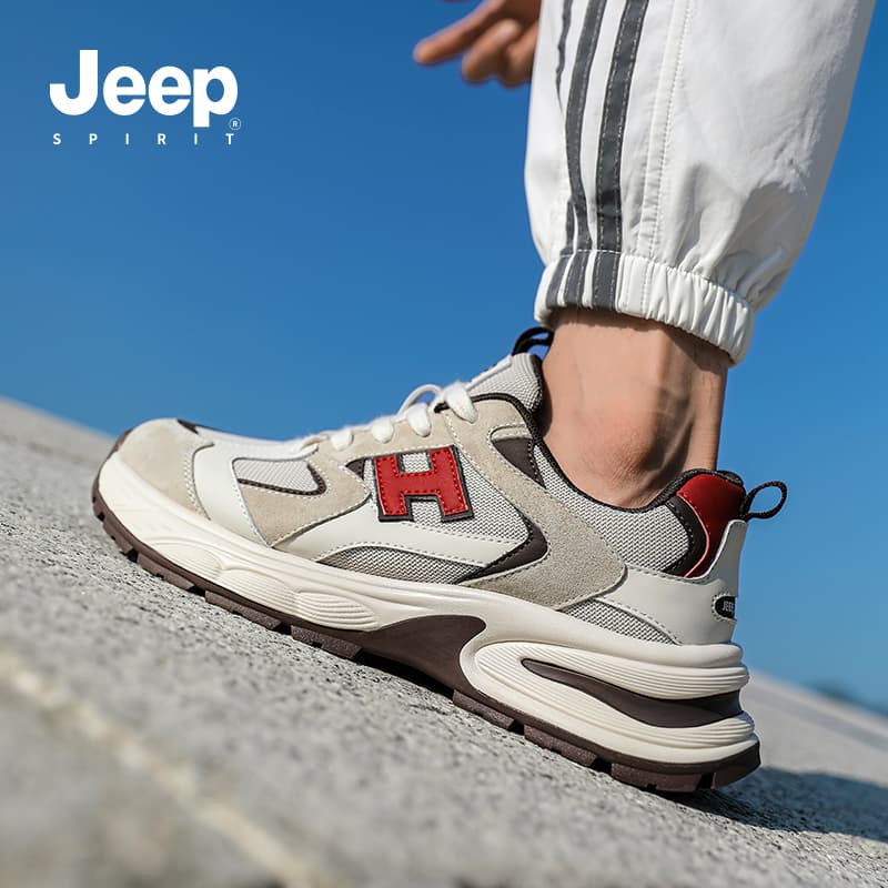 Кроссовки JEEP SPIRIT Низкие кеды с толстой подошвой Мужские TIME Серый - изображение 8
