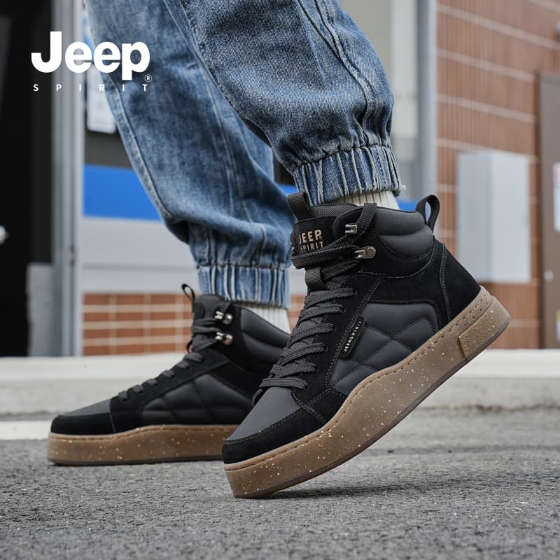 Ботинки уличные JEEP SPIRIT Outdoor Commute Термический Водонепроницаемый Устойчивый к истиранию Увеличивающий высоту Противоскользящий - изображение 8