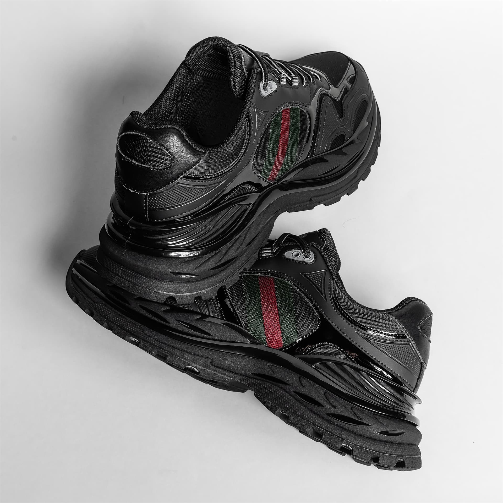 Кроссовки JEEP SPIRIT Darth Vader Chunky Sneakers Low Top Premium Graphite Black [Летний Дышащая Сетка] Мужской - изображение 8