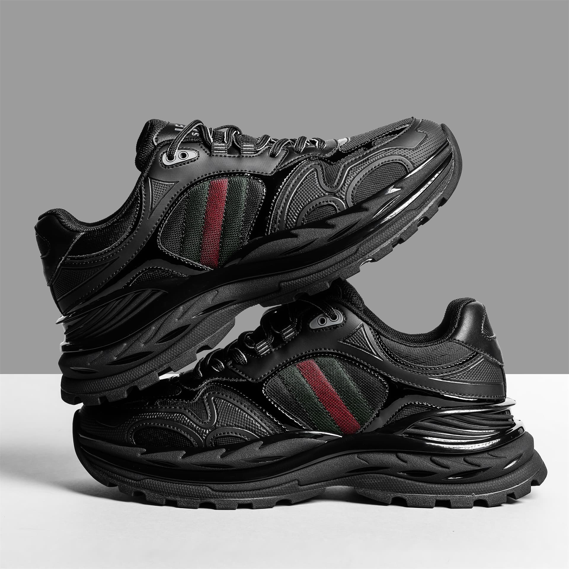 Кроссовки JEEP SPIRIT Darth Vader Chunky Sneakers Low Top Premium Graphite Black [Летний Дышащая Сетка] Мужской - изображение 6