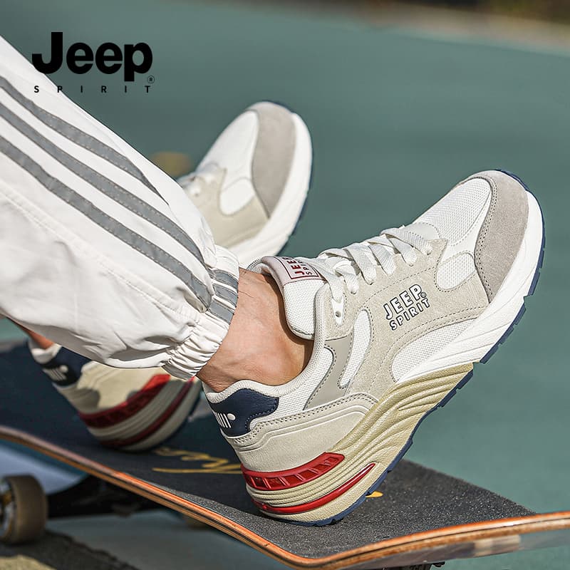 Кроссовки JEEP SPIRIT Низкий топ Повседневная обувь Мужская Светло-песочный - изображение 7