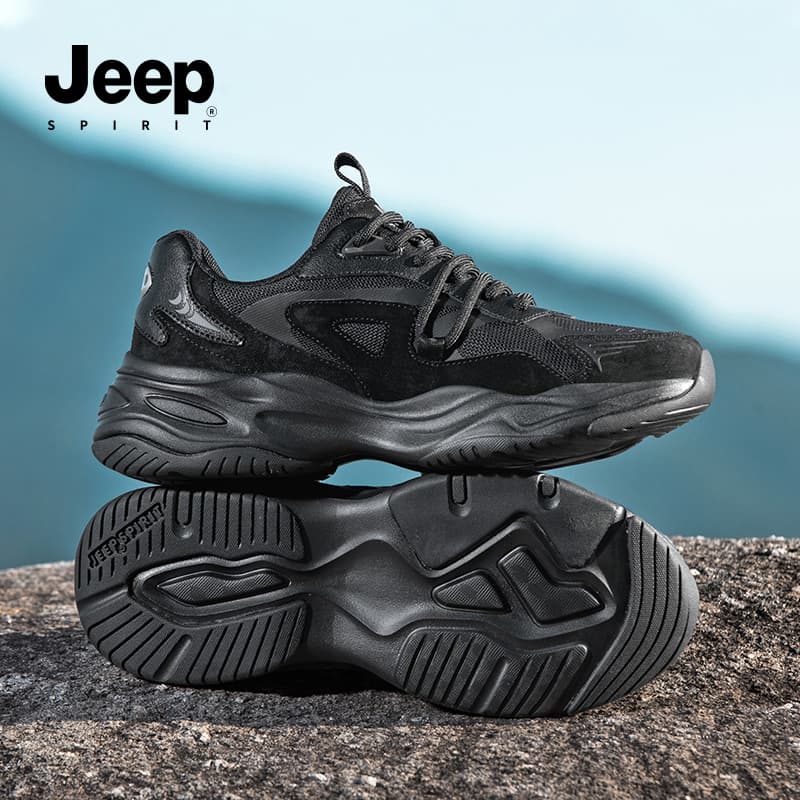 Кроссовки JEEP SPIRIT Низкий топ Повседневная обувь Мужская Графитовый черный - изображение 8
