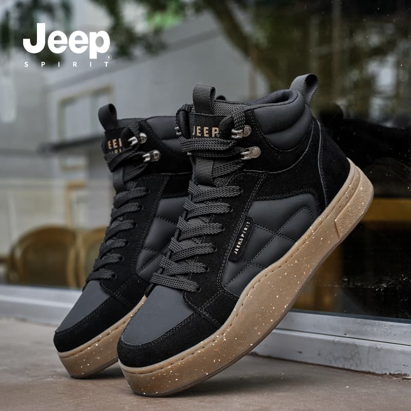 Ботинки уличные JEEP SPIRIT Outdoor Commute Термический Водонепроницаемый Устойчивый к истиранию Увеличивающий высоту Противоскользящий - изображение 7