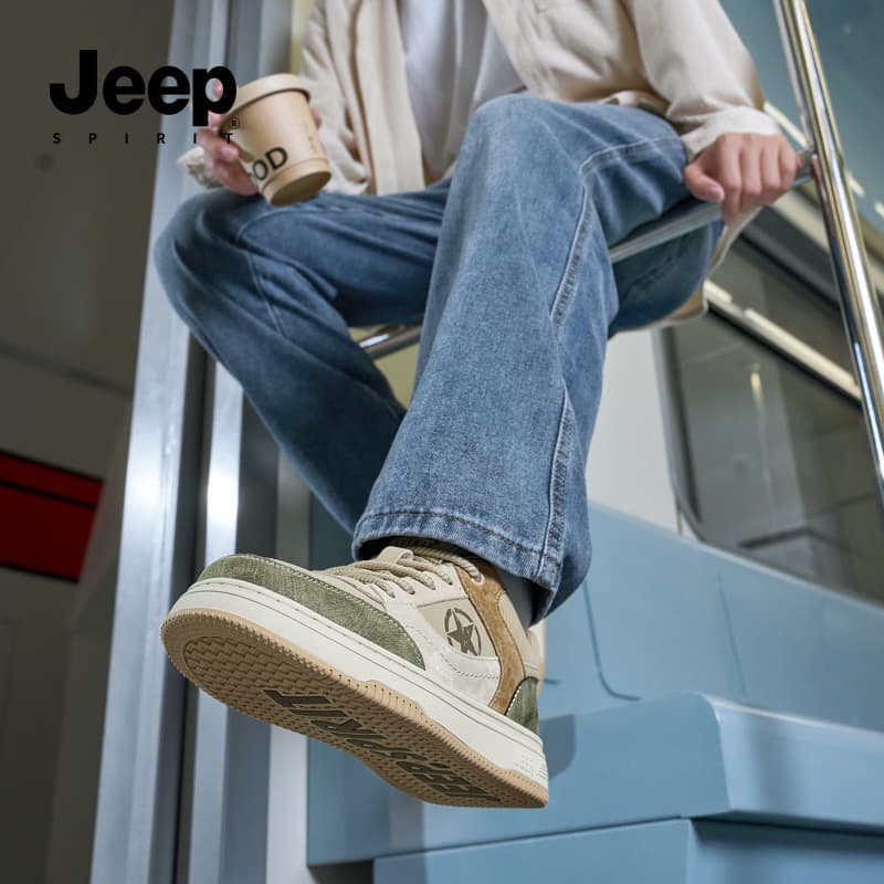 Кроссовки JEEP SPIRIT Амортизация Устойчивость к износу Легкие Увеличение высоты Низкие Кроссовки для скейтбординга Мужские - изображение 7