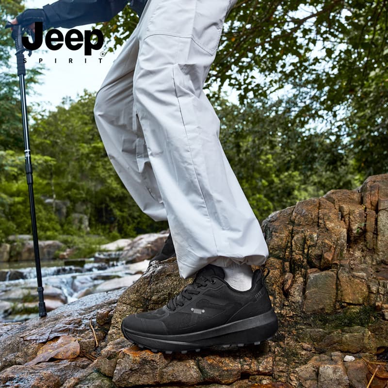 Кроссовки JEEP SPIRIT Black Myth Высота Увеличивающая Противоскользящая Устойчивая к Износу Отскок Низкая Обувь для Уличной Жизни - изображение 6