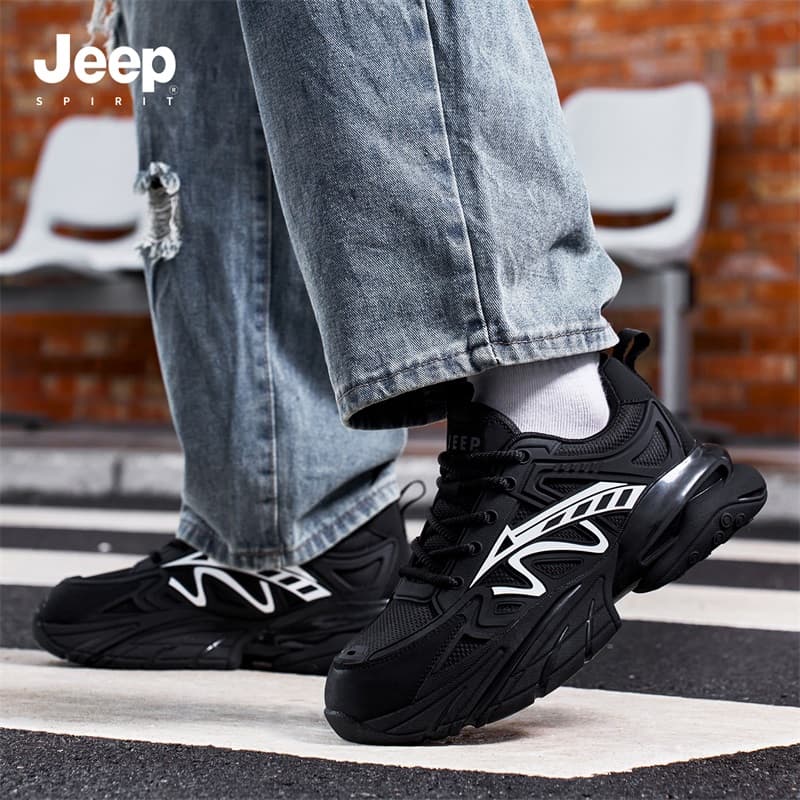 Кроссовки JEEP SPIRIT Амортизация Противоскользящие Устойчивые к истиранию Поддержка Легкие Увеличение Высоты Низкие Кеды - изображение 6