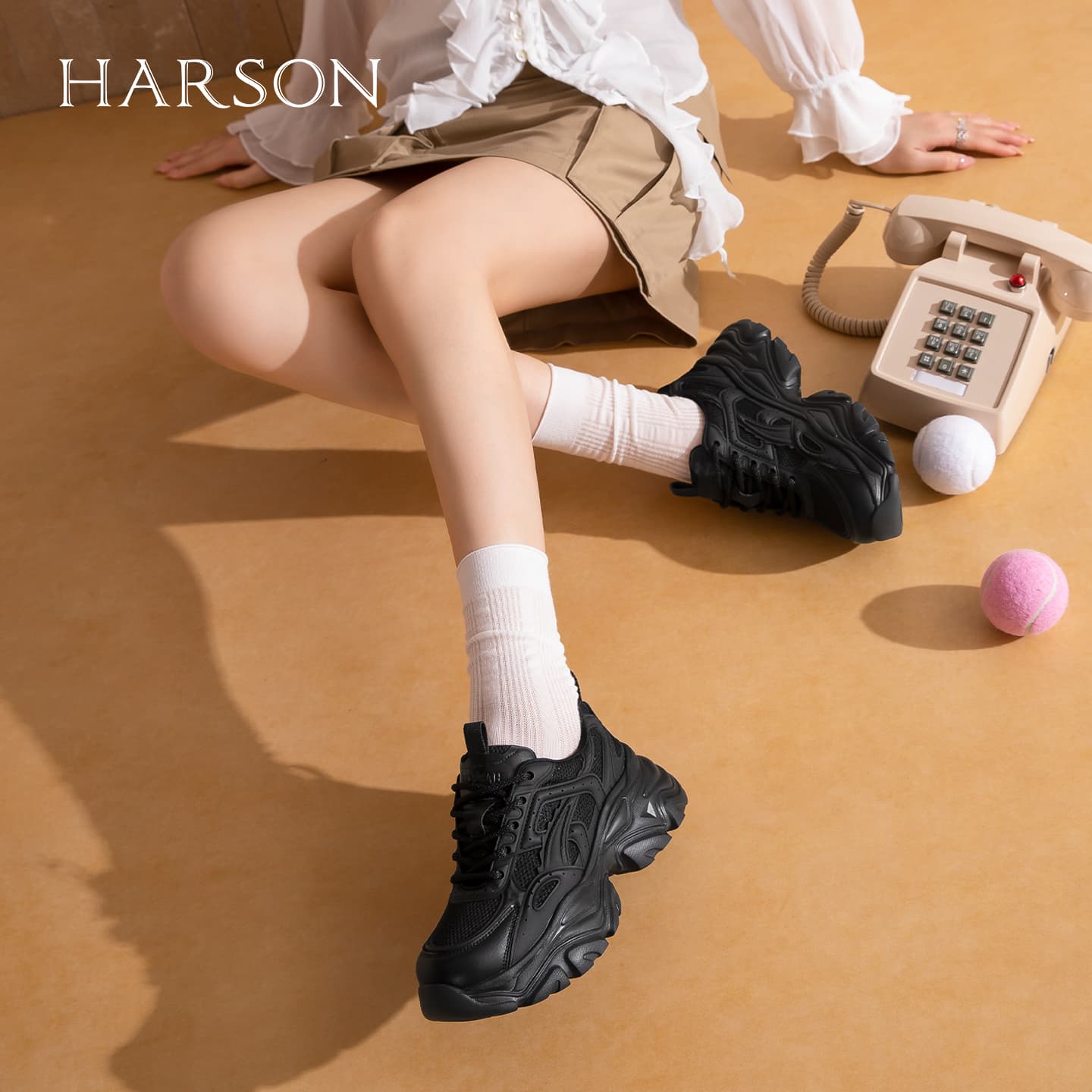 Кроссовки HARSON Массивные кроссовки Low Топ Женские - изображение 5