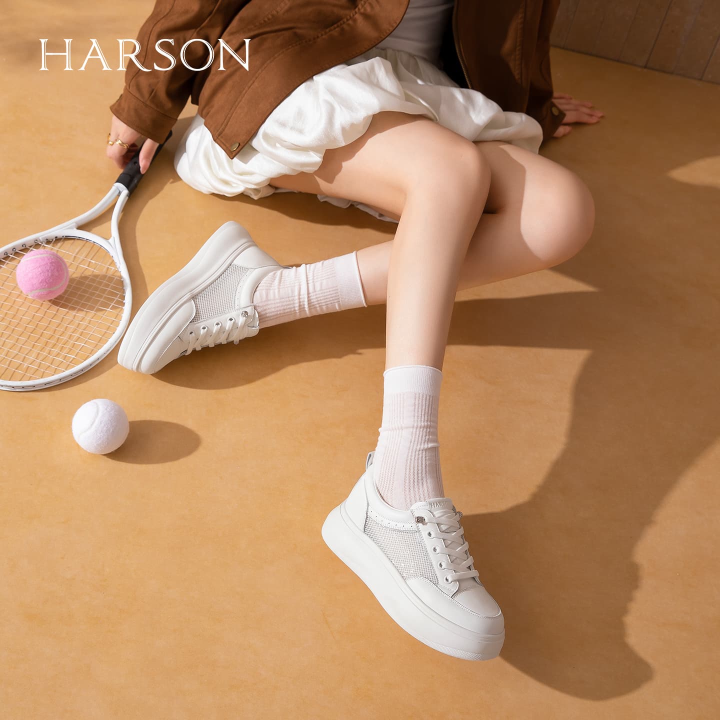 Кроссовки HARSON Кеды для скейтбординга Low Топ Белый Женские - изображение 5