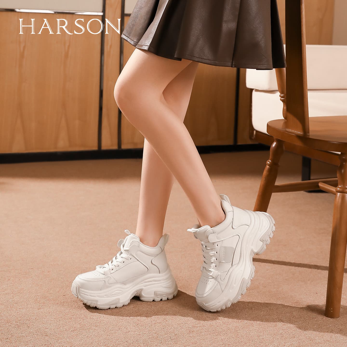 Кроссовки HARSON Chunky Sneakers Low Top Женские - изображение 4