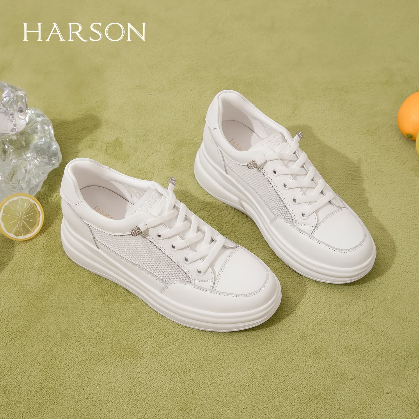 Кроссовки HARSON Кеды для скейтбординга Low Топ Белый Женские - изображение 5