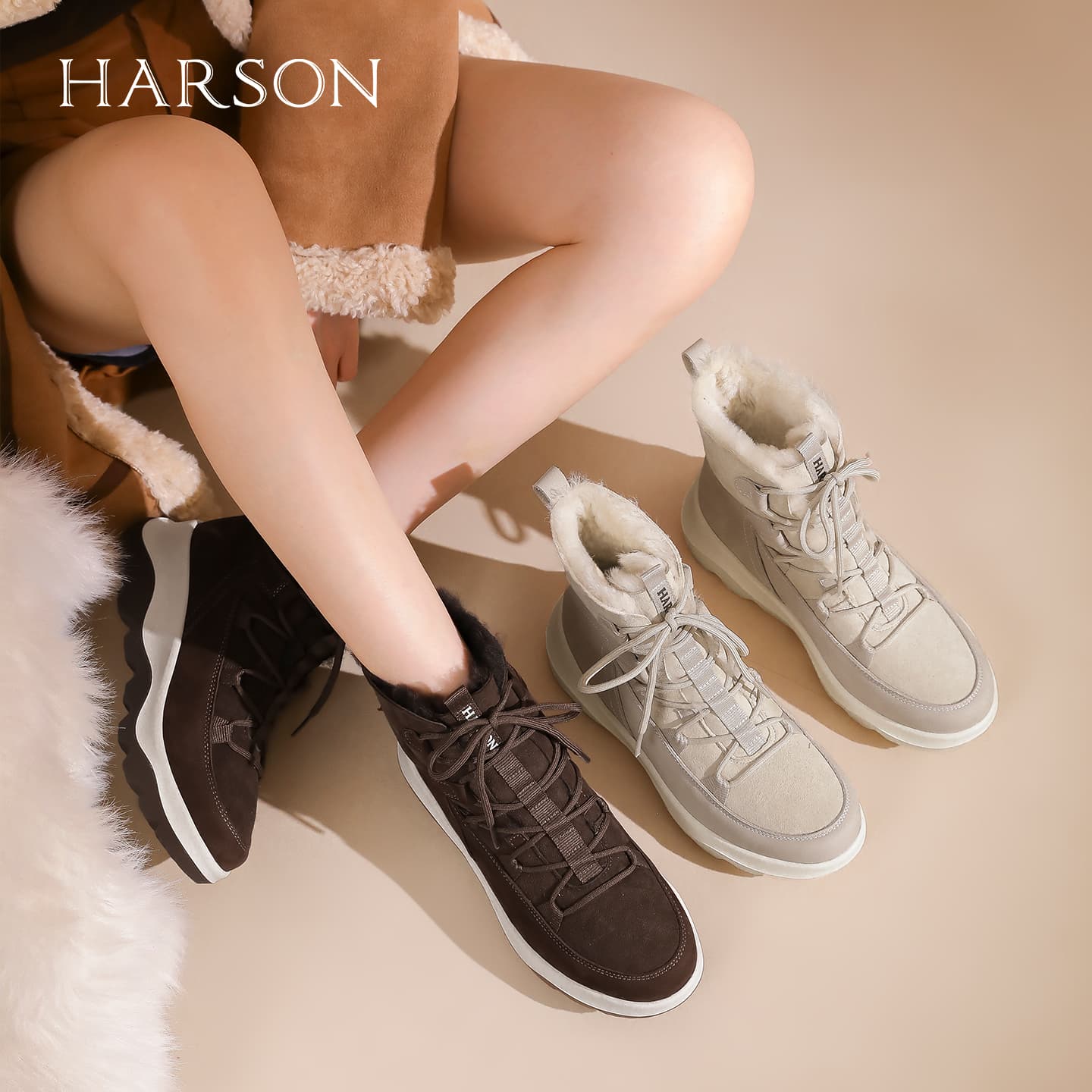 Ботинки зимние HARSON 11cm На открытом воздухе Сноубутсы Женские - изображение 4