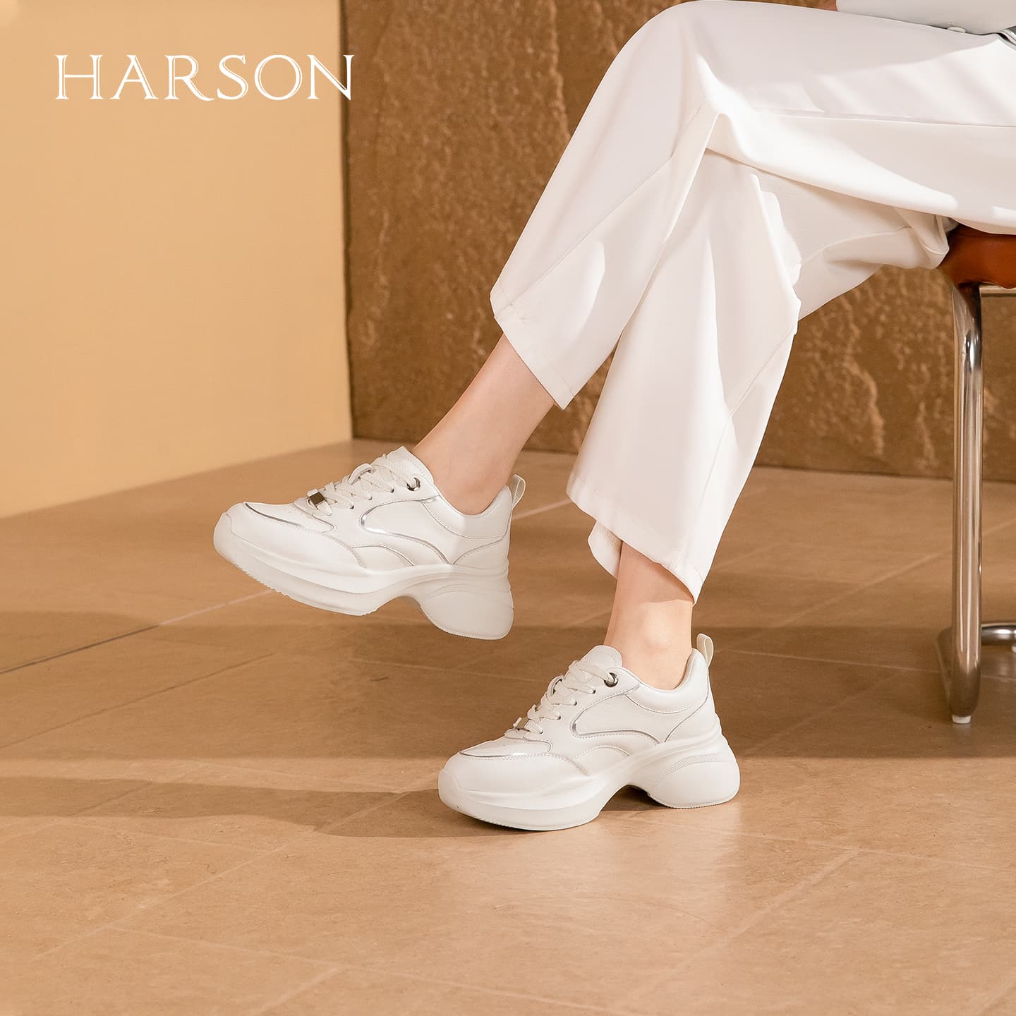 Кроссовки HARSON Толстая подошва Низкий топ Женские - изображение 7