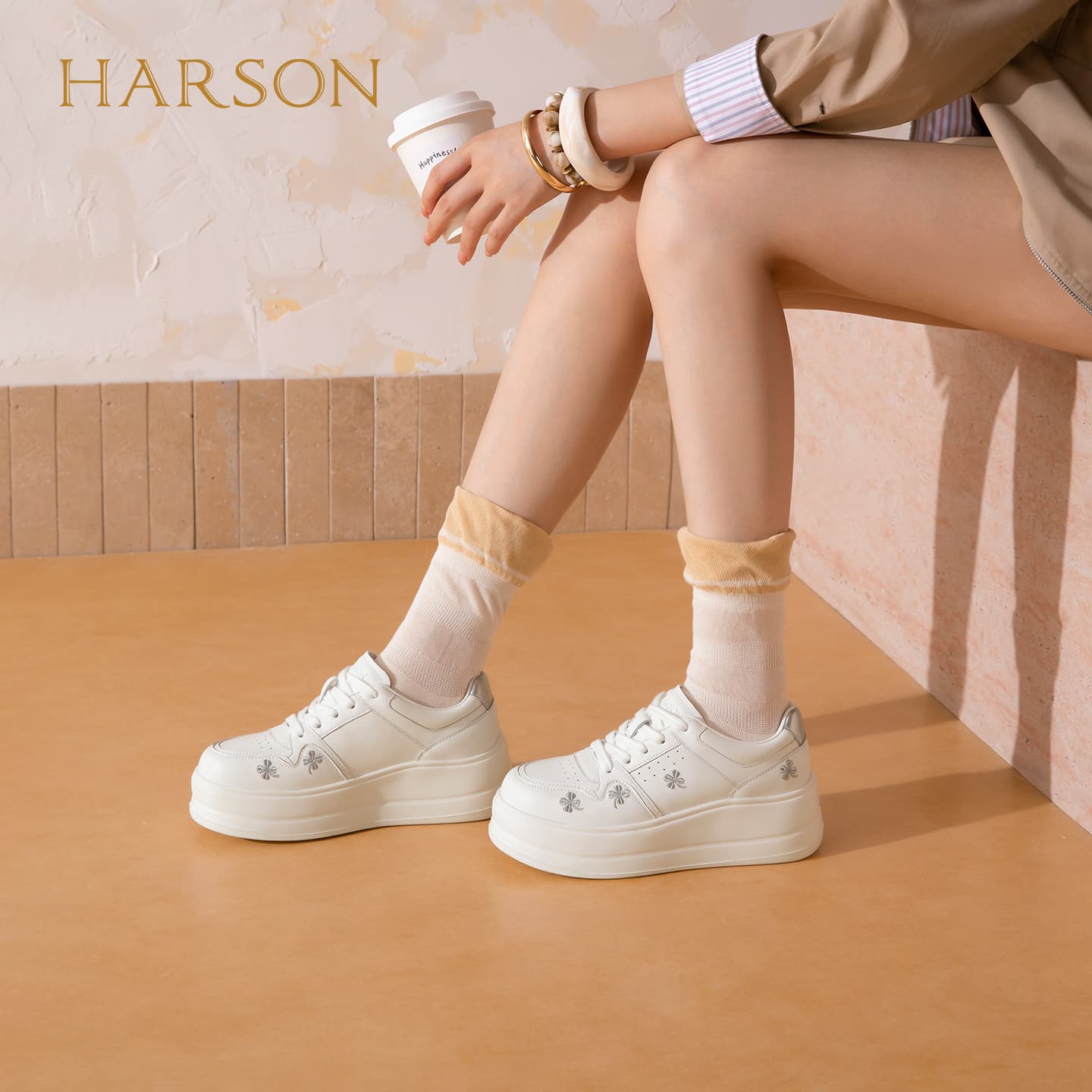 Кроссовки HARSON Кеды для скейтбординга Low Топ Женские - изображение 4