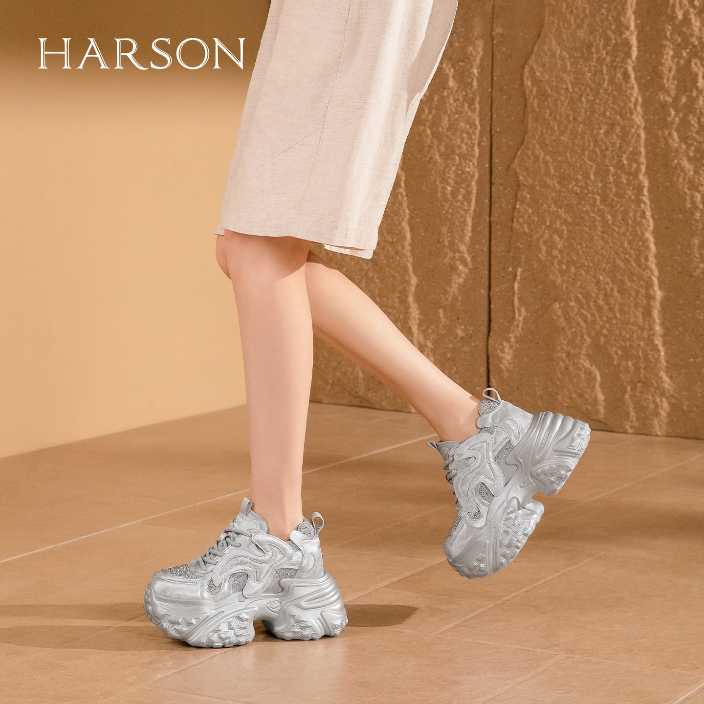 Кроссовки HARSON Chunky Sneakers Low Top Женские - изображение 13