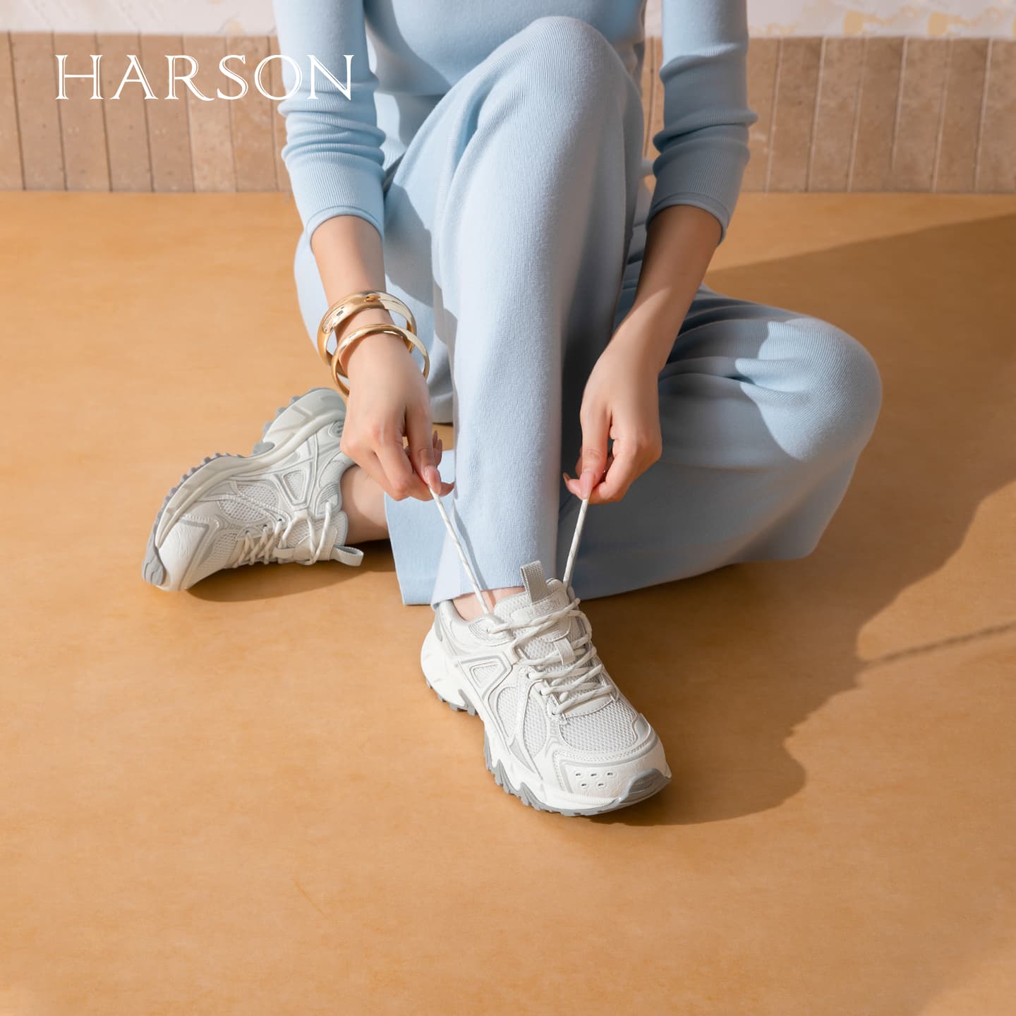 Кроссовки HARSON Массивные кроссовки Low Топ Женские - изображение 4