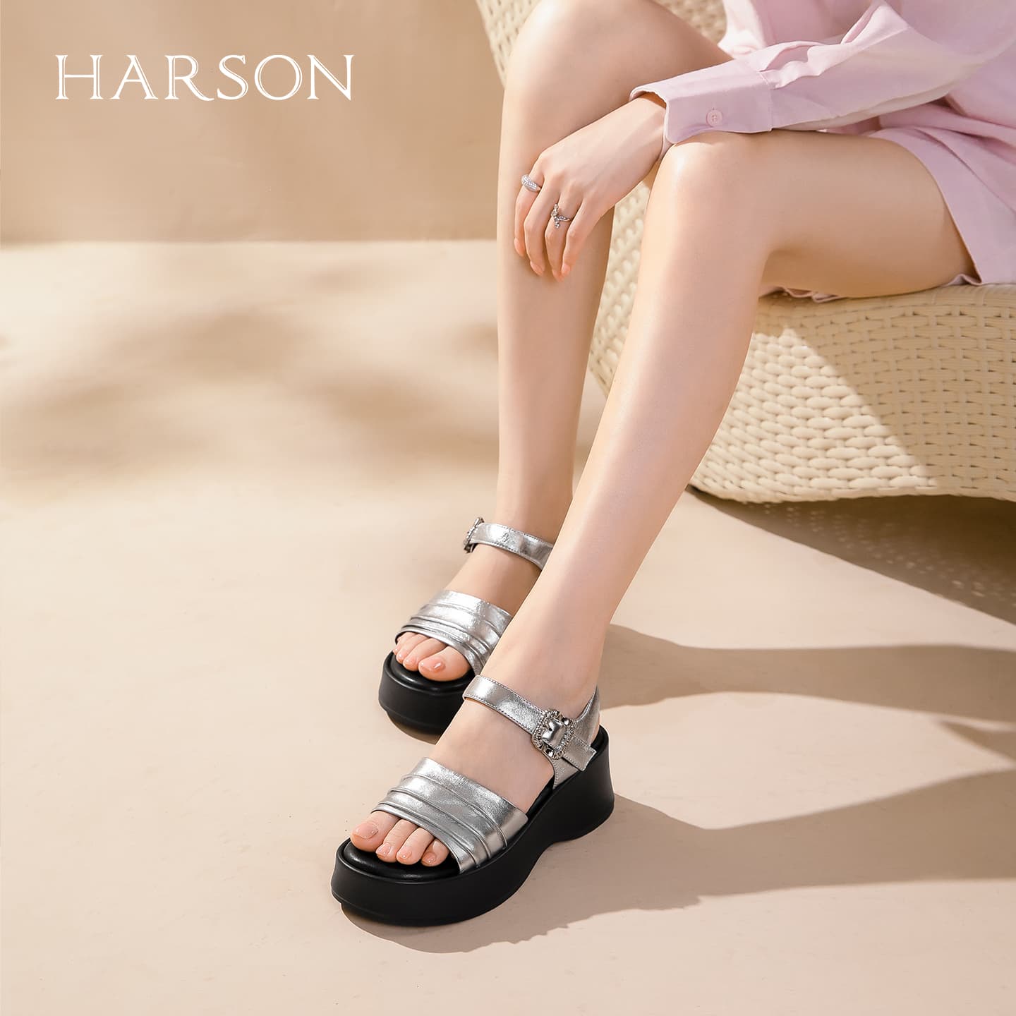 Шлёпанцы HARSON One Шнуровка Сандалии Женские - изображение 5