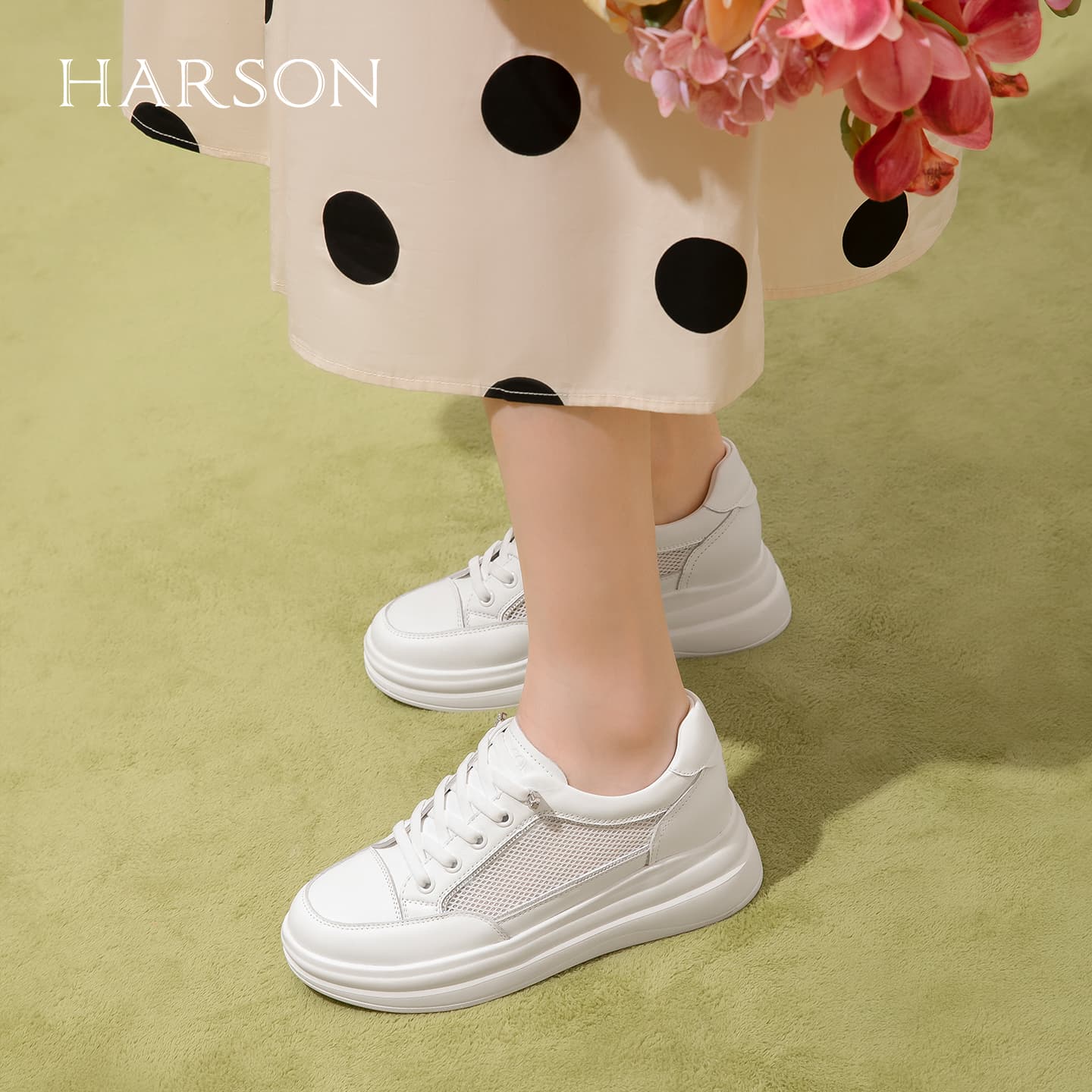 Кроссовки HARSON Кеды для скейтбординга Low Топ Белый Женские - изображение 6