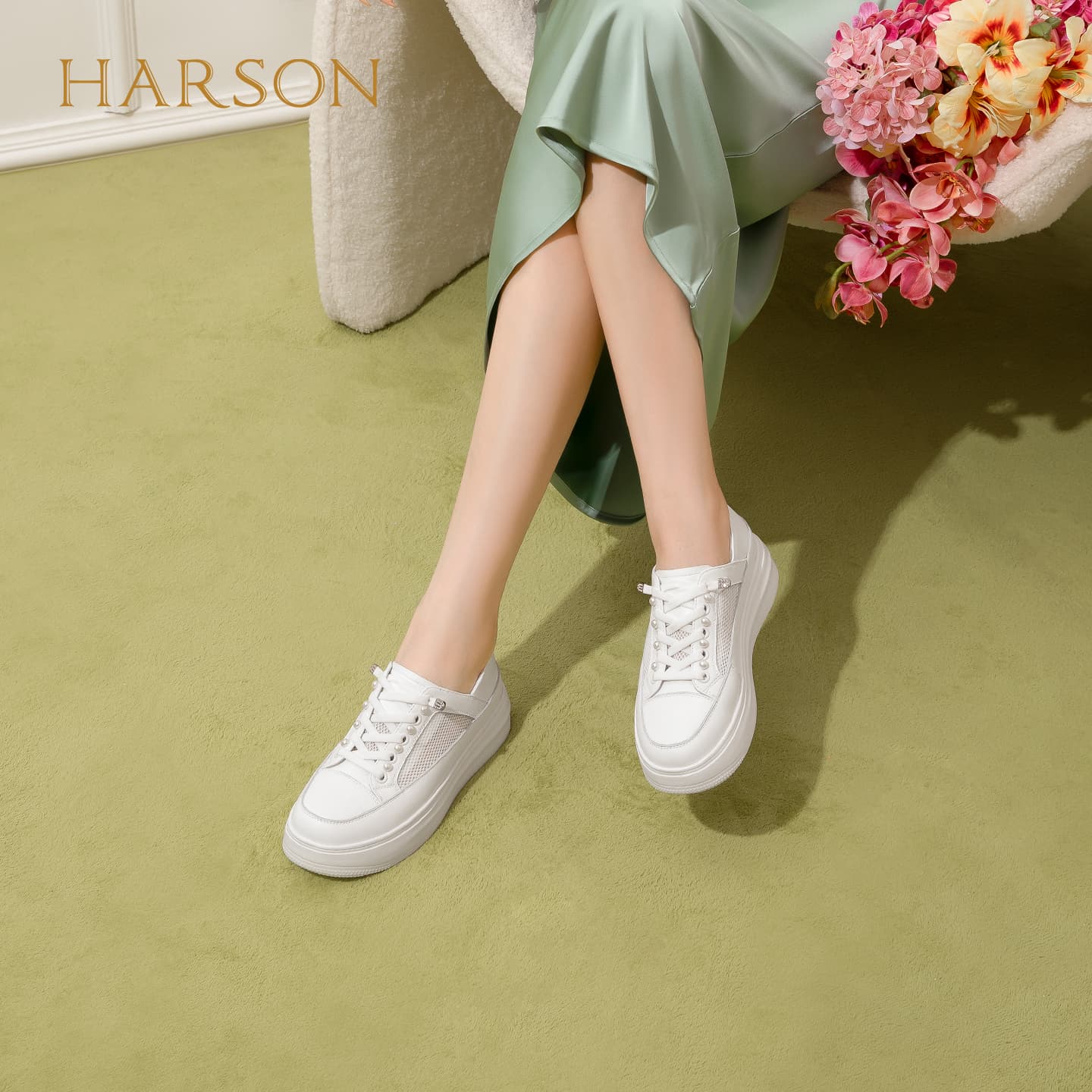 Кроссовки HARSON Кеды для скейтбординга Low Топ Белый Женские - изображение 4