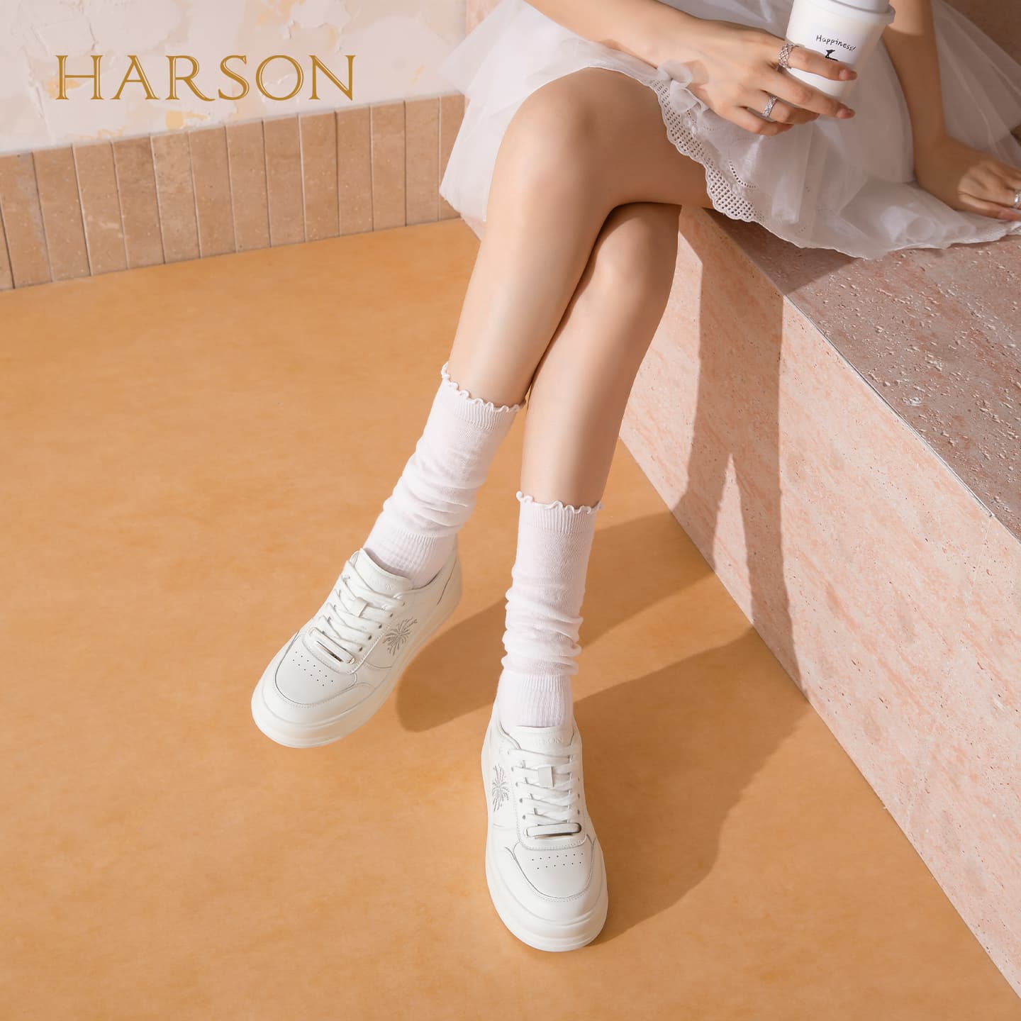 Кроссовки HARSON Кеды для скейтбординга Low Топ Белый Женские - изображение 6