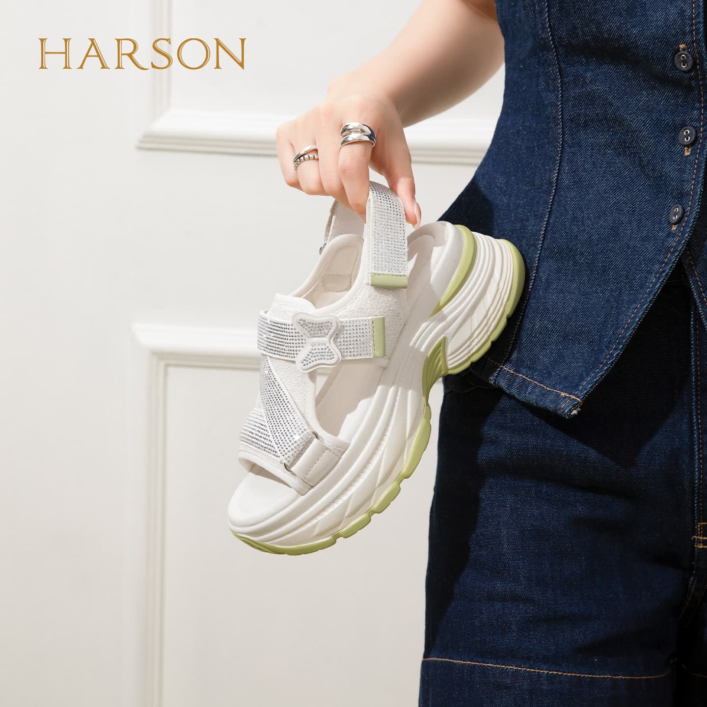Шлёпанцы HARSON One Шнуровка Сандалии Женские - изображение 4