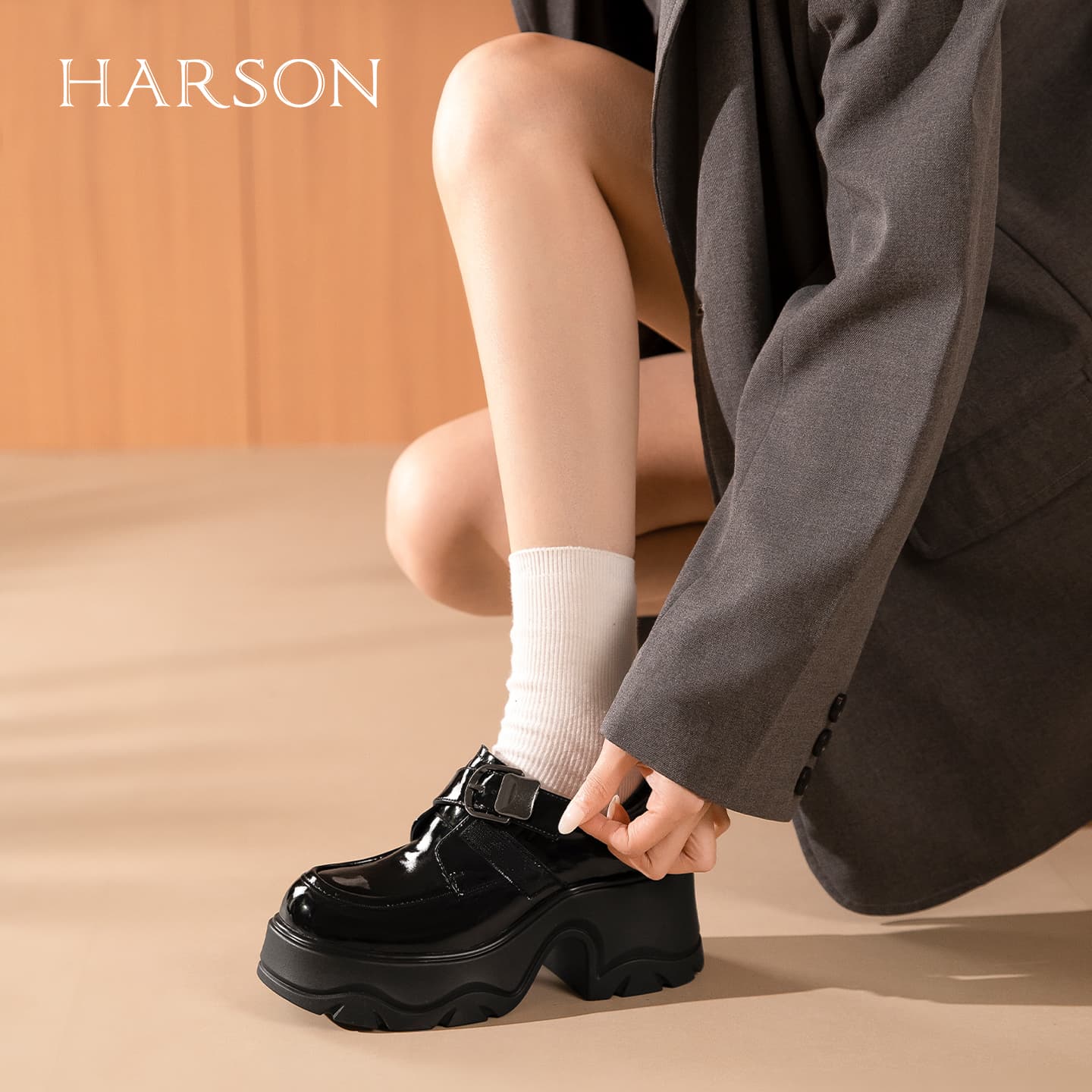 Туфли HARSON Грубый каблук Высокие каблуки Женские - изображение 5
