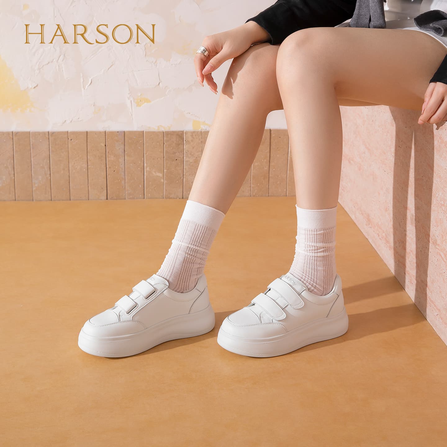 Кроссовки HARSON Кеды для скейтбординга Low Топ Белый Женские - изображение 4