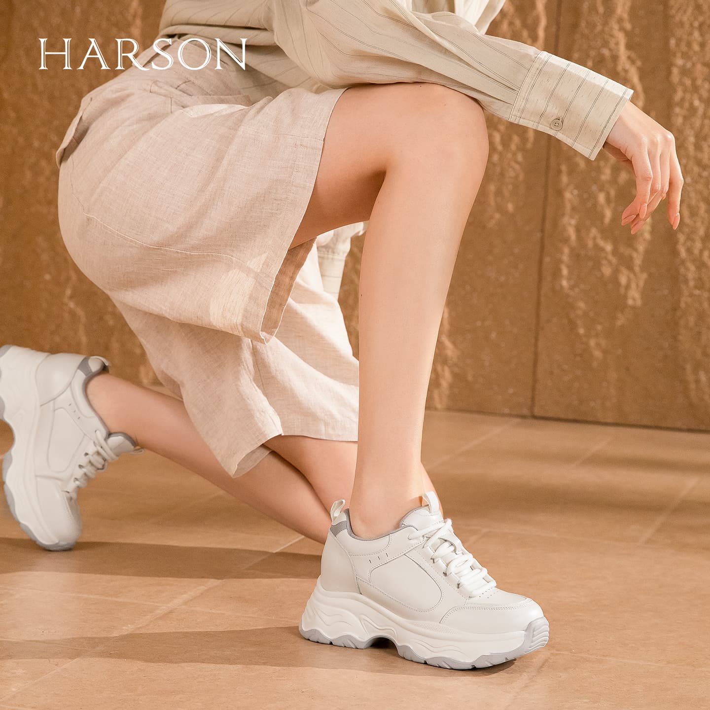 Кроссовки HARSON Chunky Sneakers Low Top Women's - изображение 5
