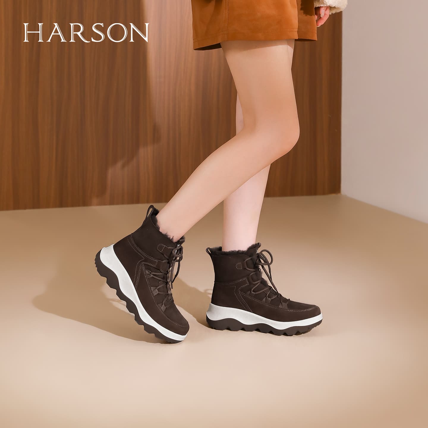 Ботинки зимние HARSON 11cm На открытом воздухе Сноубутсы Женские - изображение 3