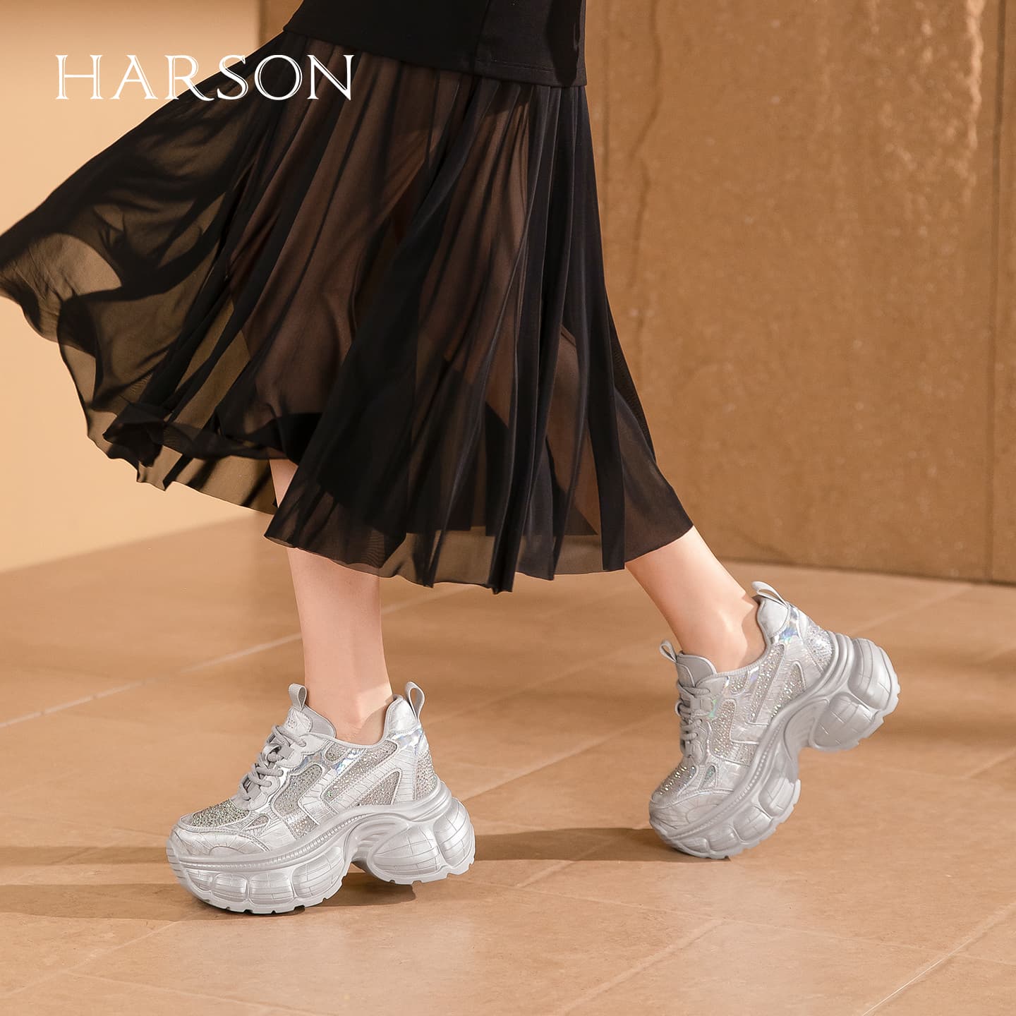 Кроссовки HARSON Chunky Sneakers Low Top Женские - изображение 6