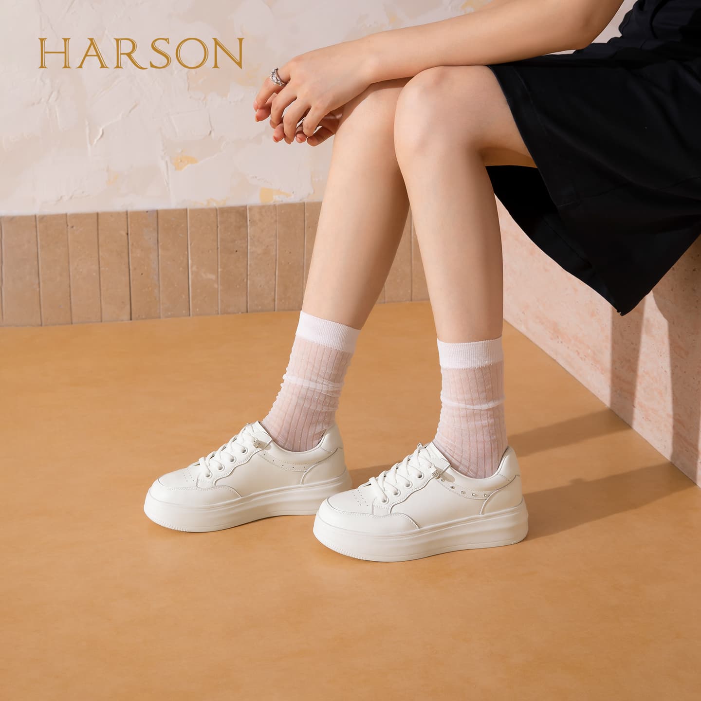 Кроссовки HARSON Кеды для скейтбординга Low Топ Белый Женские - изображение 4