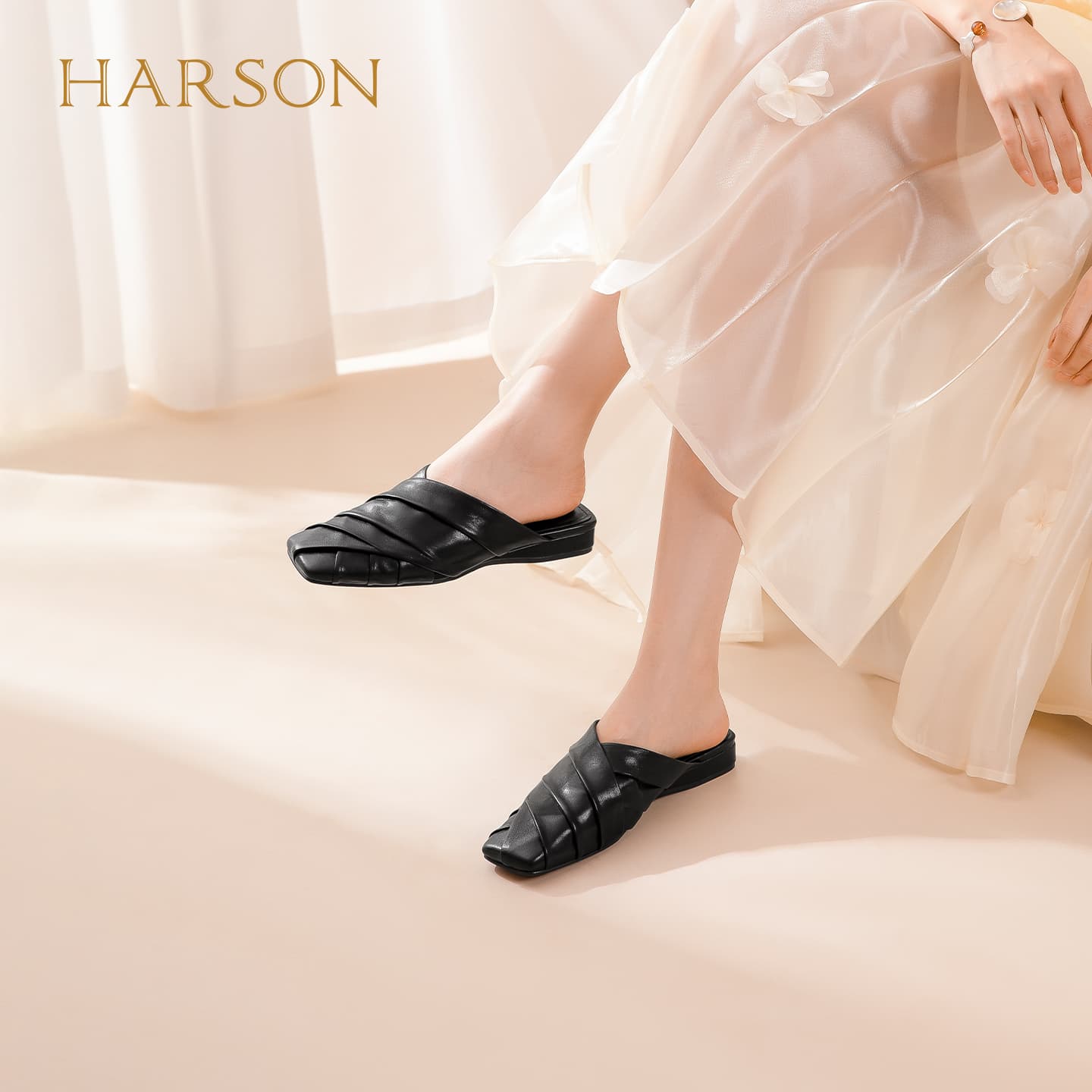 Сандалии HARSON Закрытые тапочки для женщин - изображение 4