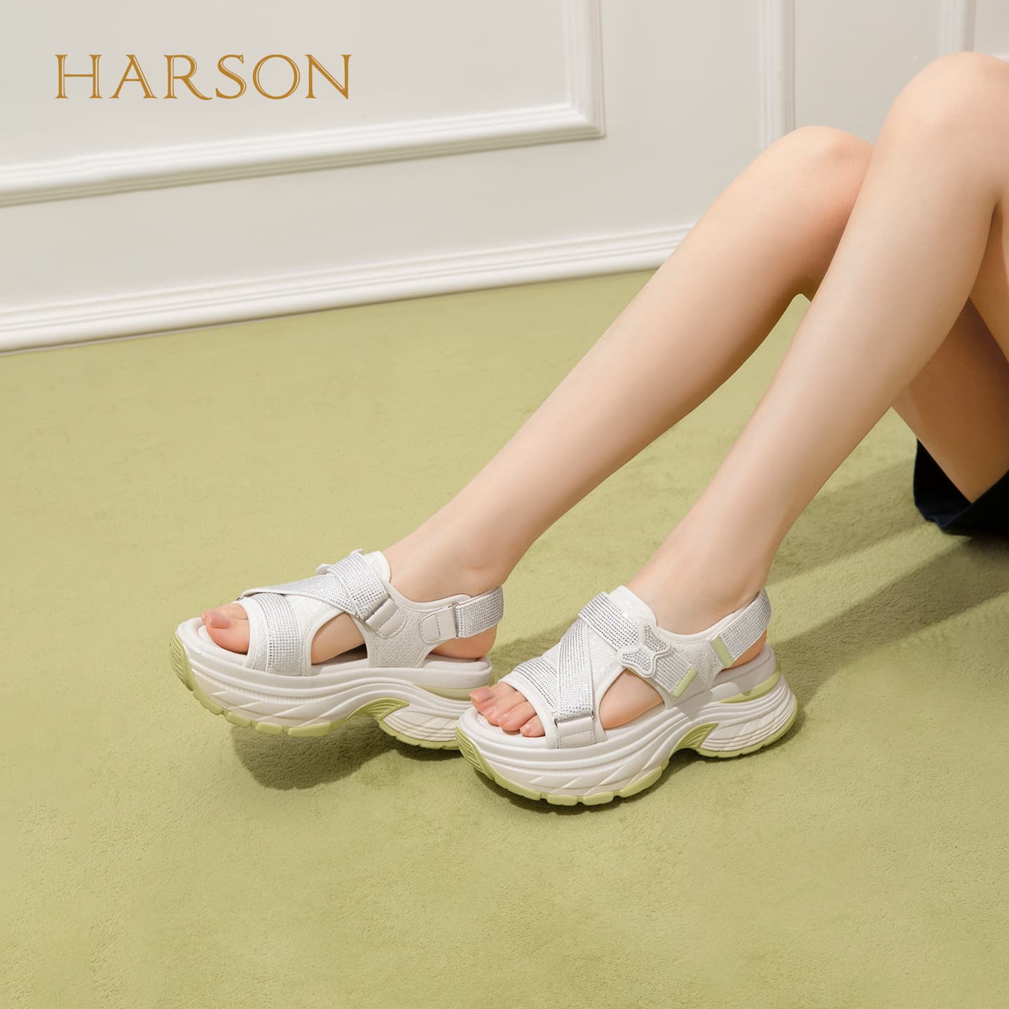Шлёпанцы HARSON One Шнуровка Сандалии Женские - изображение 5