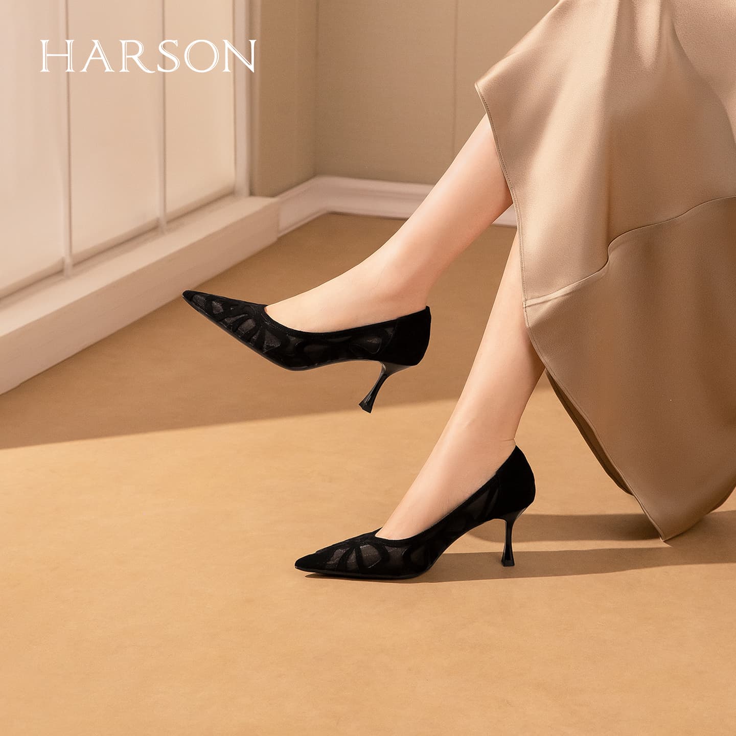 Туфли HARSON Высокие каблуки Черный Женский - изображение 4
