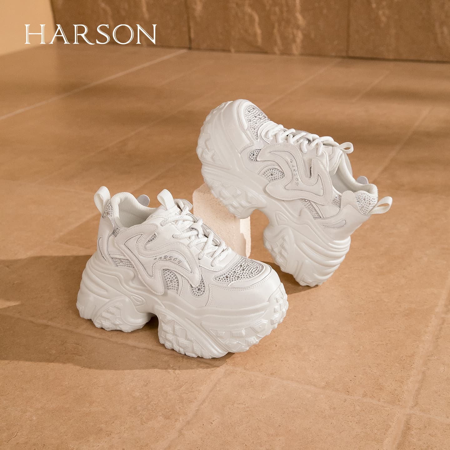 Кроссовки HARSON Chunky Sneakers Low Top Женские - изображение 10
