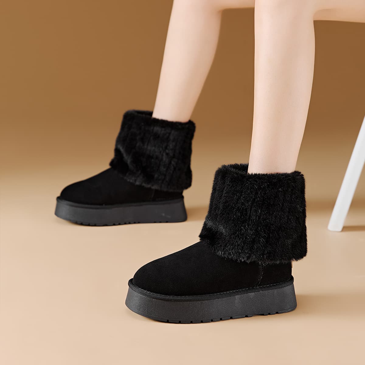 Ботинки зимние HARSON Корова Спилок Теплоизоляционный Противоскользящий Теплоизоляционный Противоскользящий - изображение 8