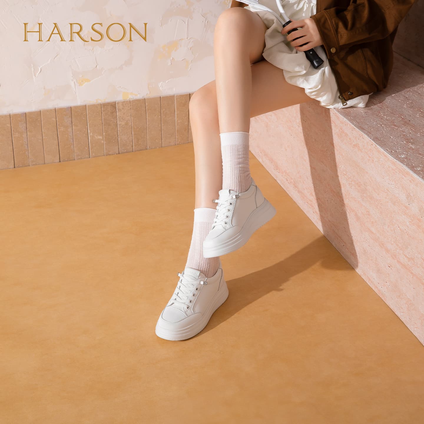 Кроссовки HARSON Кеды для скейтбординга Low Топ Белый Женские - изображение 4