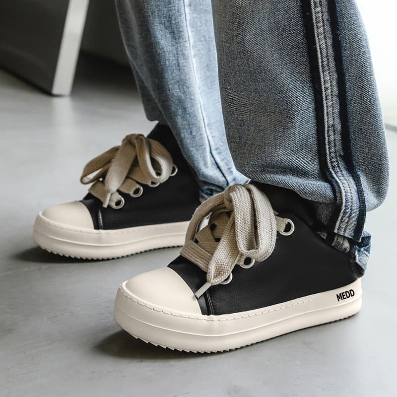 Кроссовки medd Low Top Sneakers Black - изображение 7