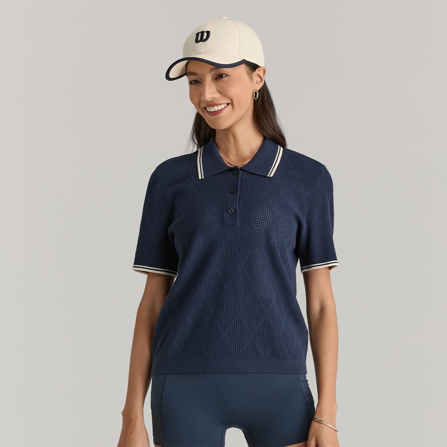 Wilson SS25 Теннис Addison KNIT Короткий Рукав Поло Женское - изображение 3