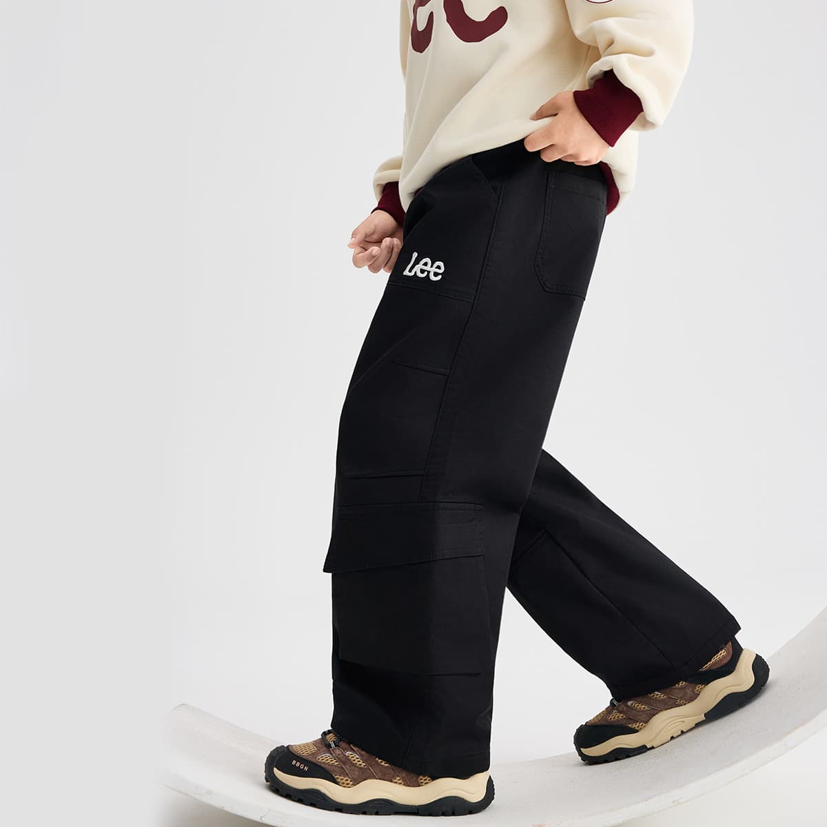 lee С флисовой подкладкой Теплоизоляционный Fashion Vintage Большой карман Брюки карго Подростки - изображение 3