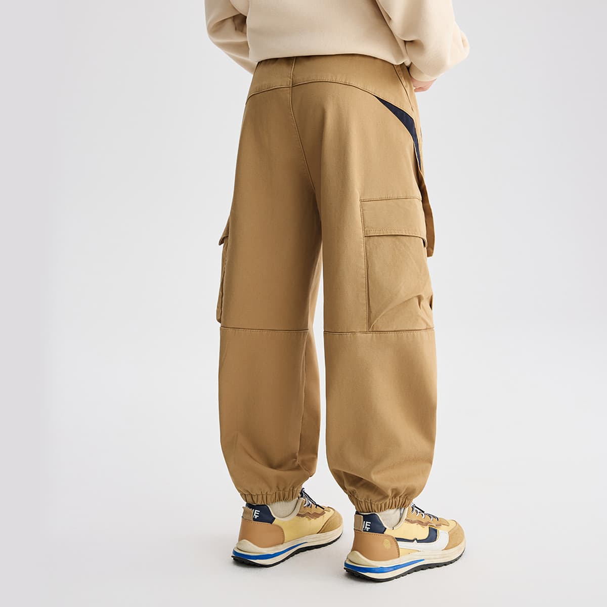 lee С флисовой подкладкой Теплоизоляционный Fashion Vintage Большой карман Эластичный манжет Брюки карго Подростки - изображение 5