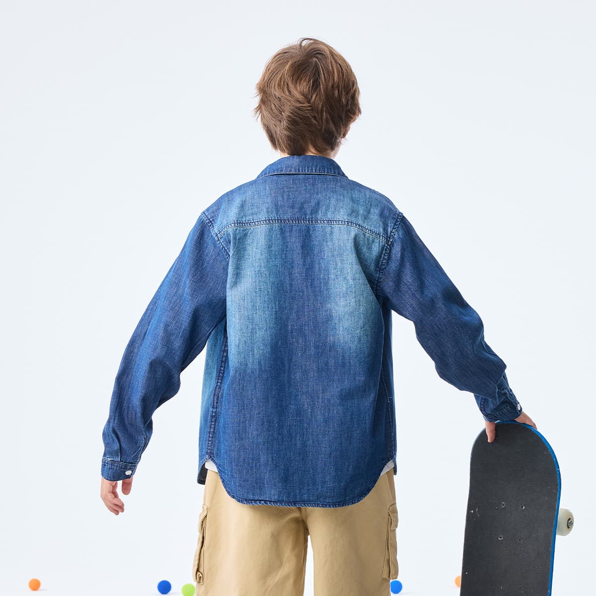 LEE KIDS Джинсовые рубашки Осенние и Зимние Детские - изображение 4