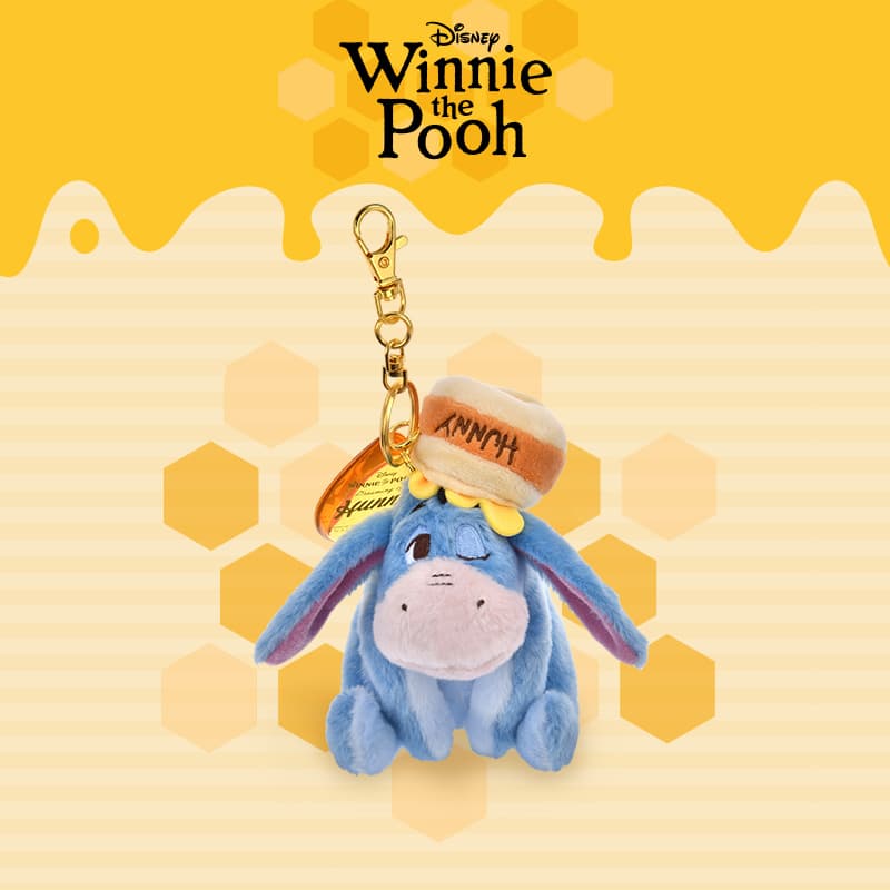 Disney x Disney Store Hundred Mu Forest Honey Daily Collection Брелок с Винни-Пухом Поросенком и Маленьким Медведем - изображение 6