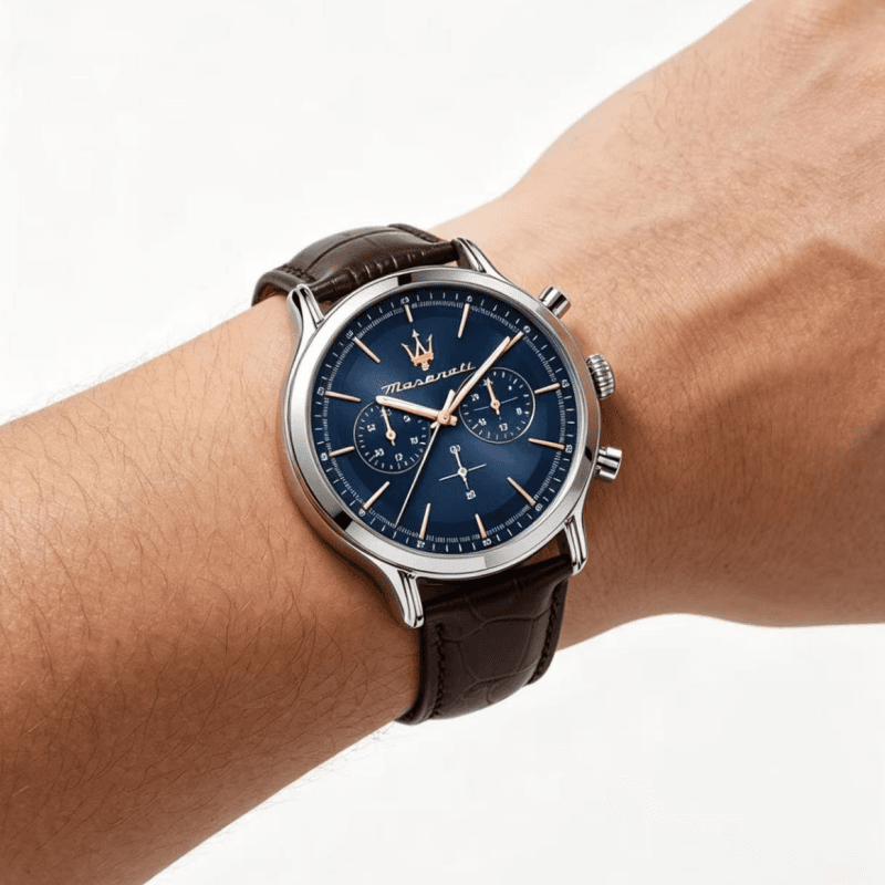Механические часы Maserati Кварцевый механизм Мужские часы 42mm*42mm*11,35mm Синий - изображение 6