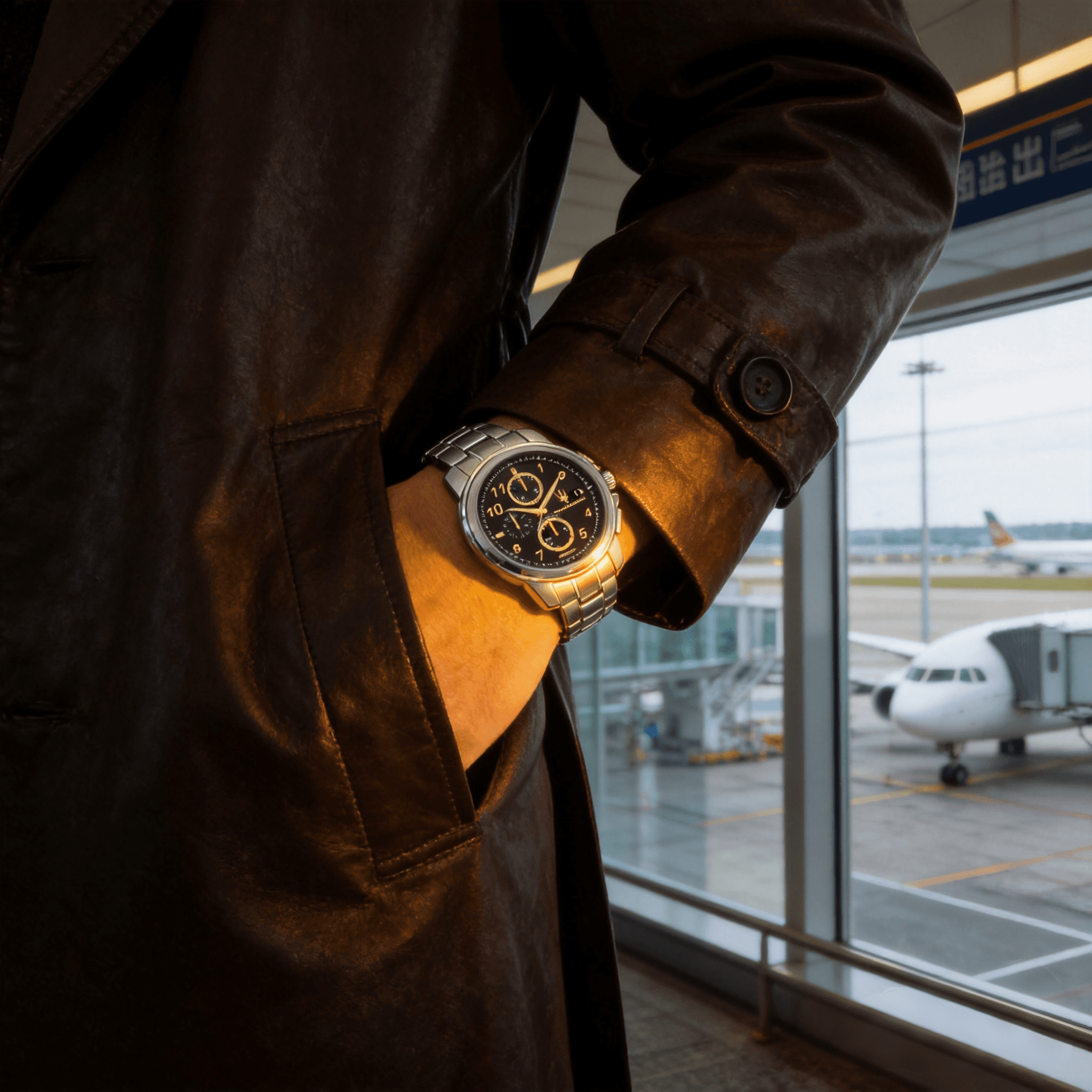 Механические часы Maserati Кварцевый механизм Мужские часы 44mm*44mm*11,7mm Синий - изображение 7